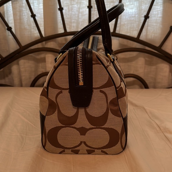 Coach Canvas & Leather Signature Satchel - Picture 4 of 9